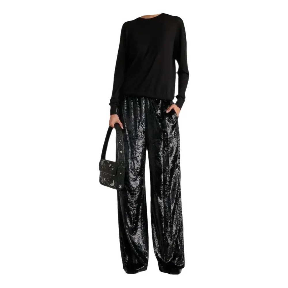 RALPH LAUREN Metallic Velvet Wide-Leg Pant XS NWT